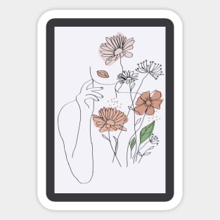 flower woman Sticker